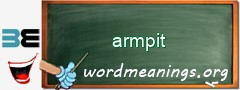 WordMeaning blackboard for armpit